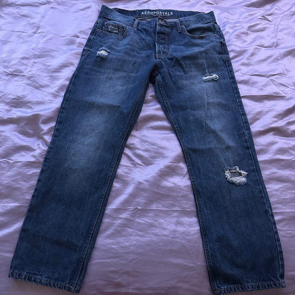 Men’s Aeropostale Slim Fit Straight Leg Dark Wash Jeans 34/30